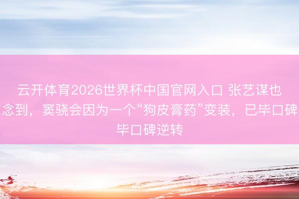 云开体育2026世界杯中国官网入口 张艺谋也没念念到，窦骁会因为一个“狗皮膏药”变装，已毕口碑逆转